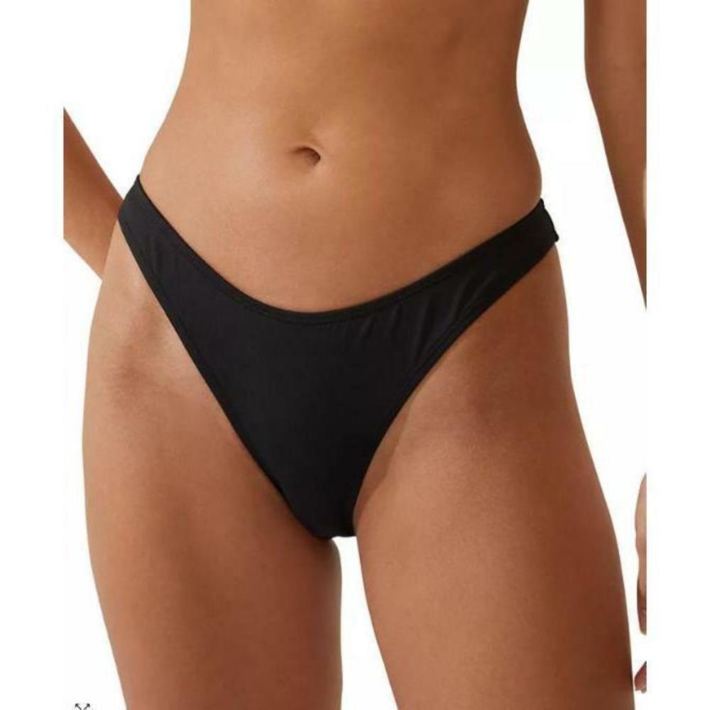 COTTON ON Refined High-Side Brazilian Bikini Black Bottoms XL